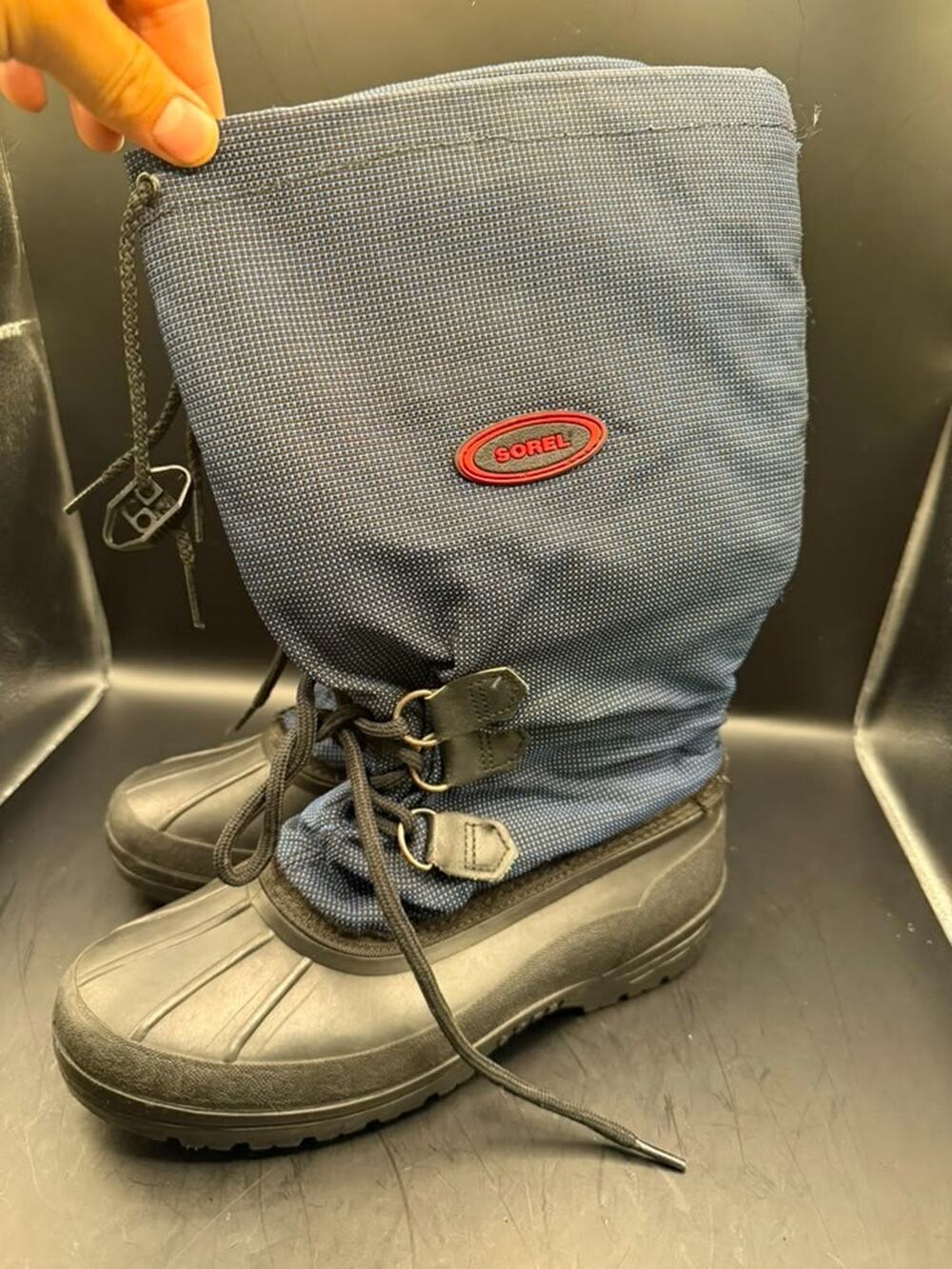 Vintage Sorel Snow Lion gray insulated snow boots women size 9 made Canada